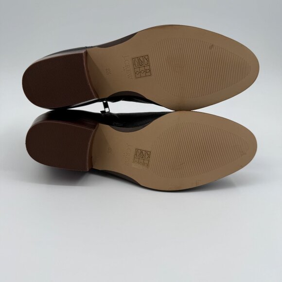 J.Crew Factory Women’s 8.5 Sawyer Black Leather Ankle Boots Stacked Heel NWOB - Picture 12 of 12